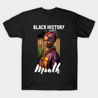 Black history month cute graphic design artwork T-Shirt